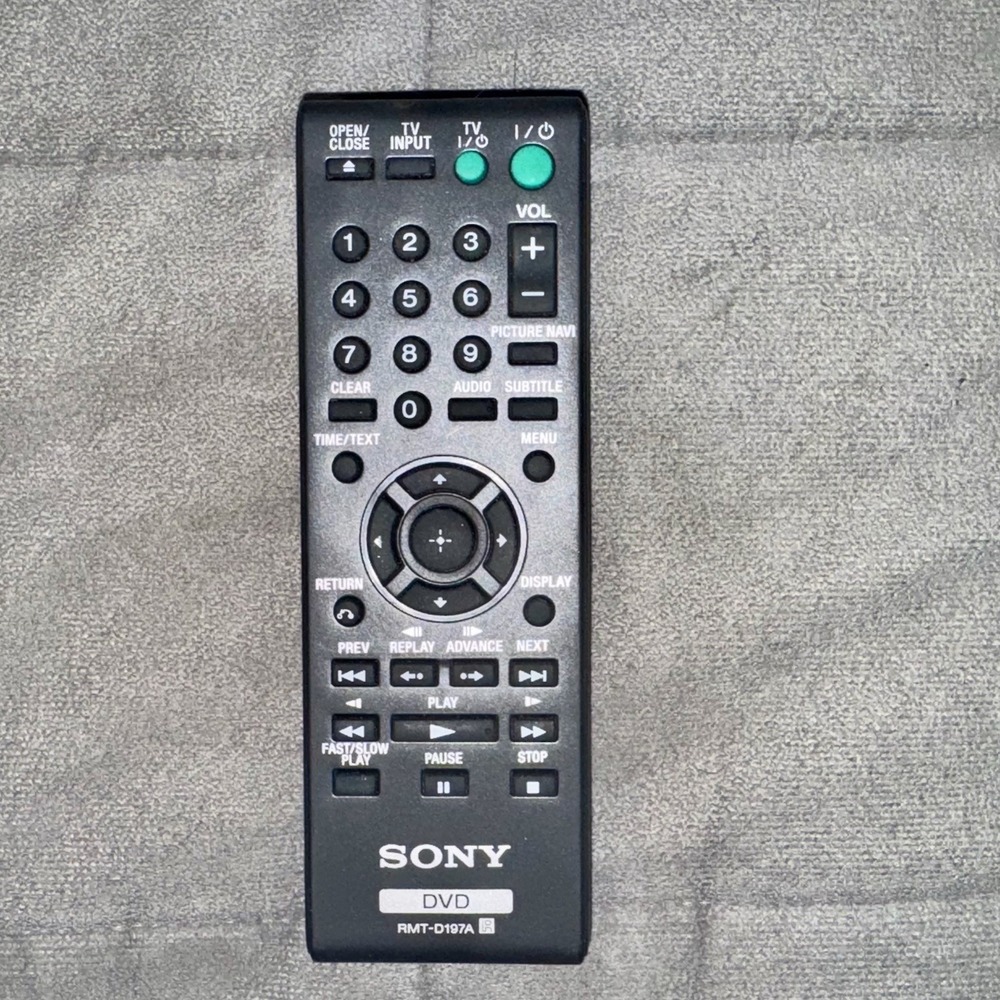 OEM Sony DVD Player Remote Control RMT-D197A Tested Works Black Remote